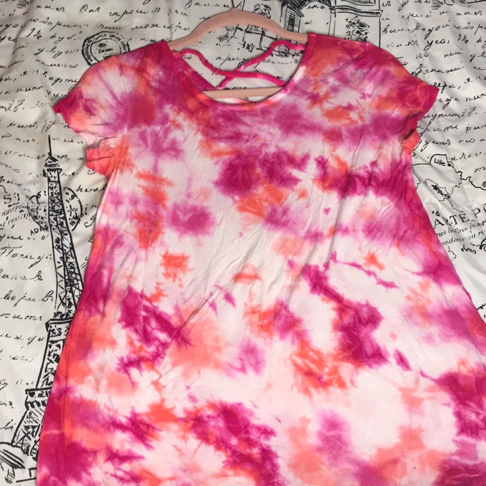 Tie-dye short sleeve shirt
